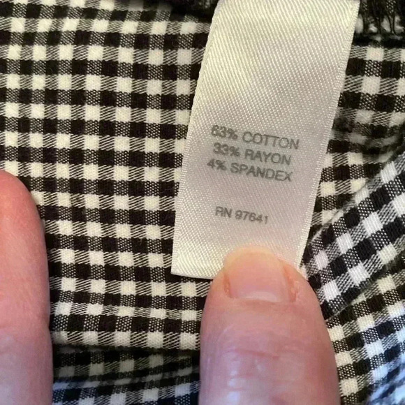 J. Jill Black & White Checked Woman’s Pull on Pants in Size 12. - Picture 5 of 11